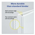 Office Jansan | Avery 17012 3 Slant Rings 1 in. Capacity 11 in. x 8.5 in. Durable View Binder with DuraHinge - White image number 5