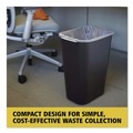 Trash Cans | Rubbermaid Commercial FG295700BLA 10.25-Gallon Rectangular Deskside Wastebasket - Black image number 6