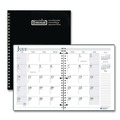 Calendars & Planners | House of Doolittle 26302 11 in. x 8.5 in. 14-Month (Jul 2025-Aug 2026) Wirebound Academic Monthly Planner - Black Cover image number 0
