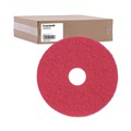Cleaning & Janitorial Accessories | Boardwalk BWK4015RED 15 in. Diameter Buffing Floor Pads - Red (5/Carton) image number 1