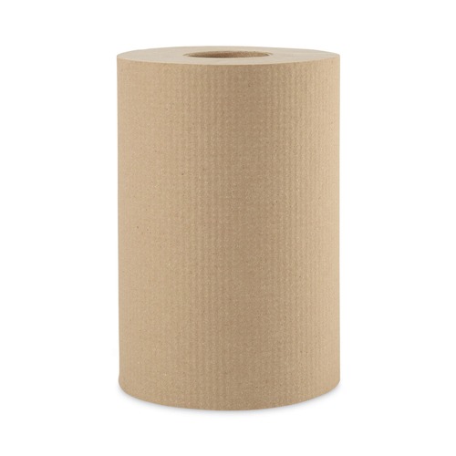 Paper Towels and Napkins | Boardwalk B6252 8 in. x 350 ft. 1-Ply Hardwound Paper Towels - Natural (12/Carton) image number 0