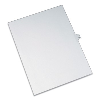 Avery 10-Tab "13-in 11 in. x 8.5 in. Allstate Style Preprinted Legal Exhibit Side Tab Index Dividers - White (25/Pack)