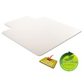 Office Jansan | Deflecto CM17233 45 in. x 53 in. Wide Lipped ExecuMat All Day Use Chair Mat for High Pile Carpet - Clear image number 5