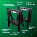 Bases and Stands | Metabo HPT 115445M 27 In. Plastic Sawhorse (2-Pack) image number 2