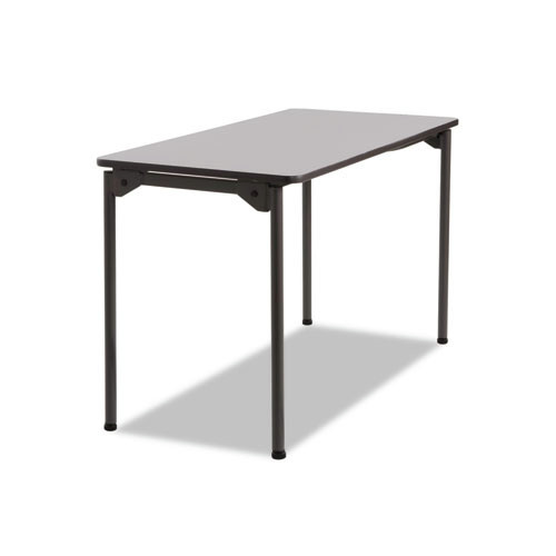  | Iceberg 65807 Maxx Legroom 48 in. x 24 in. x 29.5 in. Wooden Rectangular Folding Table - Gray/Charcoal image number 0