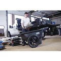 Cleaning Carts | Rubbermaid Commercial FG564200BLA 32.75 in. x 58 in. x 28.25 in. 300 lbs. Capacity Big Wheel Agriculture Wheelbarrow - Black image number 3