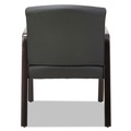  | Alera ALERL4319E Reception Lounge WL Series 24.21 in. x 24.8 in. x 32.67 in. Guest Chair - Black Seat/Back, Espresso Base image number 3