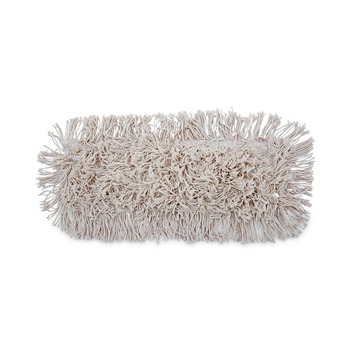 Boardwalk 12 in. x 5 in. Cotton Dust Mop Head - White