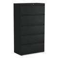  | Alera 25497 36 in. x 18.63 in. x 67.63 in. 5 Lateral File Drawer - Legal/Letter/A4/A5 Size - Black image number 0