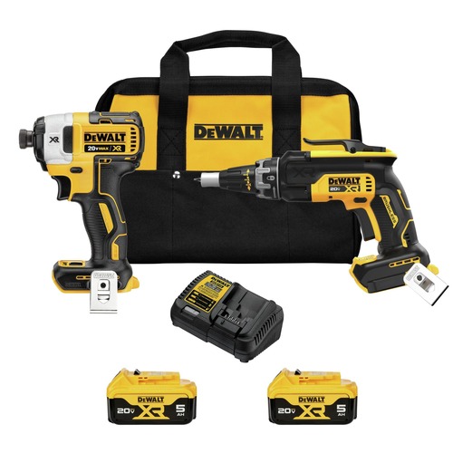 Combo Kits | Factory Reconditioned Dewalt DCK268P2R 20V MAX XR Cordless Drywall Screwgun and 3-Speed 1/4 in. Cordless Impact Driver Combo Kit (5 Ah) image number 0
