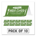 Floor Signs | Tabbies 79062 BeSafe Messaging 8 in. x 3.87 in. Table Top Tent Card - Green (10/Pack) image number 2