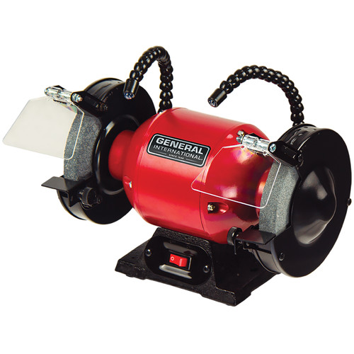 Bench Grinders | General International BG6001 6 in. 2A Bench Grinder with Twin LED Flexi Work Lights image number 0