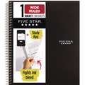 Notebooks & Pads | Five Star 930010 10.5 in. x 8.63 in. Sheets Wide/Legal Rule 1-Subject Wirebound Notebook - Black Cover image number 0