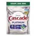 Dish Soaps | Cascade 80797184 Platinum ActionPacs, Fresh Scent 14 oz Pack, 4 Packs/Carton image number 0