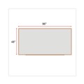 | Universal UNV43620 96 in. x 48 in. Deluxe Melamine Dry Erase Board - Melamine White Surface, Oak Fiberboard Frame image number 2