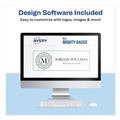  | Avery 71208 The Mighty Badge 3 in. x 1 in. Horizontal Laser Name Badge Holder Kit - Silver (50/Pack) image number 4