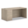 Office Desks & Workstations | HON H105898L.LKI1LKI1 10500 Series 66 in. x 30 in. x 29.5 in. Single Pedestal Desk - Kingswood Walnut image number 0