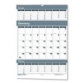 Calendars & Planners | House of Doolittle 343 14-Month: Dec 2025 to Jan 2027 15.5 in. x 22 in. Bar Harbor Recycled Wirebound 3-Months-Per-Page Wall Calendar - White/Blue/Gray image number 0
