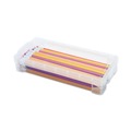 Pencils | Advantus 40309 8.25 in. x 3.75 in. x 1.5 in. Super Stacker Pencil Box - Clear image number 4
