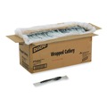 Cutlery | Dixie PTH53C Individually Wrapped Heavyweight Teaspoons - Black (1000/Carton) image number 0