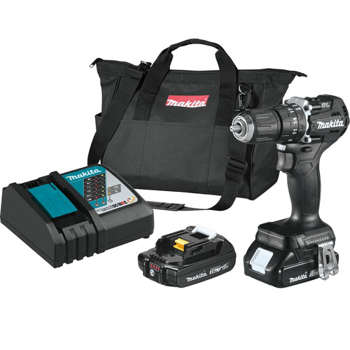 Hammer Drills | Makita XPH15RB 18V LXT Brushless Sub-Compact Lithium-Ion 1/2 in. Cordless Hammer Drill-Driver Kit with 2 Batteries (2 Ah) image number 0