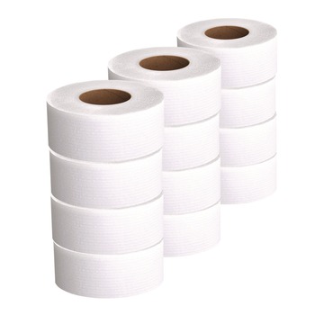 Scott Essential 3.55 in. x 1000 ft. 2-Ply Septic Safe JRT Jumbo Roll Bathroom Tissue - White (12 Rolls/Carton)