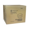 Food Service | Pactiv Corp. 0CN80948CSTC EarthChoice MealMaster 48 oz. 10.13 in. Diameter x 2.13 in. Height 1 Compartment Plastic Container with Lid - Black/Clear image number 1