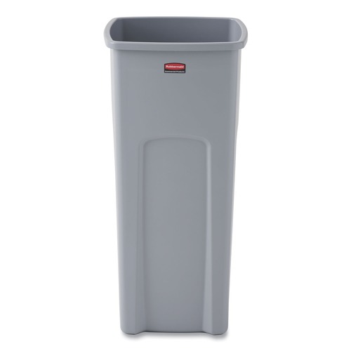 Trash & Waste Bins | Rubbermaid Commercial FG356988GRAY Untouchable 23 Gallon Square Plastic Waste Container - Gray image number 0
