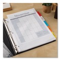 Office Jansan | Avery 11220 Big Tab 11.13 in. x 9.25 in. 5-Tab Single-Sided Copper Edge Reinforcing Insertable Divider - Assorted Tabs/White (1-Set) image number 2