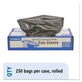 Cleaning & Janitorial Supplies | Stout by Envision T2424B10 24 in. x 24 in. 1 mil. 10 Gallon Total Recycled Content Plastic Trash Bags - Brown/ Black (250/Carton) image number 5