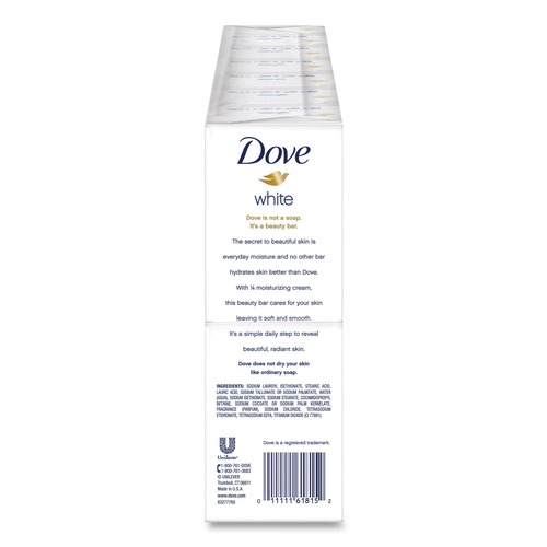 Cleaning & Janitorial Supplies | Dove CB610795 Light Scent 4.25 oz. Beauty Bar Soap - White (72-Piece/Carton) image number 0