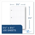 Paper & Printables | Roaring Spring 20815 8.5 in. x 5.5 in. Sheets 3-Hole Quadrille 5 sq. in. Graph Filler Paper - White (48/Carton) image number 1