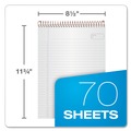 Office Jansan | Ampad 20-813 Gold Fibre 8.5 in. x 11.75 in. Wirebound Project Notes Pad - Gray/Gold Cover/White Pad (70 Sheets/Pad) image number 1