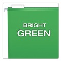 Office Jansan | Pendaflex 04152X2 BGR 2 in. Extra Capacity 1/5-Cut Tabs Reinforced Hanging Letter File Folders with Box Bottom - Bright Green (25/Box) image number 3