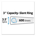 Office Jansan | Avery 17042 3 in. Capacity 11 x 8.5 Durable View Binder with DuraHinge and 3 Slant Rings - White image number 2