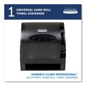 Cleaning & Janitorial Supplies | Kimberly-Clark Professional 09765 Lev-R-Matic 13.3 in. x 9.8 in. x 13.5 in. Roll Towel Dispenser - Smoke (1/Carton) image number 1