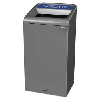 Rubbermaid Commercial 1961622 Configure 23-Gallon Mixed Indoor Recycling Waste Receptacle - Gray
