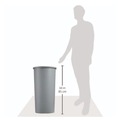 Trash & Waste Bins | Rubbermaid Commercial FG354600GRAY 22 Gallon Round Plastic Untouchable Waste Container - Gray image number 1