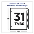 Office Jansan | Avery 11129 Ready Index 11 in. x 8.5 in. 31-Tab 1 to 31 Customizable TOC Multicolor Tab Dividers - White/Traditional Color Tabs (1-Set) image number 7