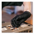 Disposable Gloves | Ammex GPNB46100 9.5 in. Long 5 mil Powder-Free Industrial Nitrile Gloves - Large/Black (1000/Carton) image number 2