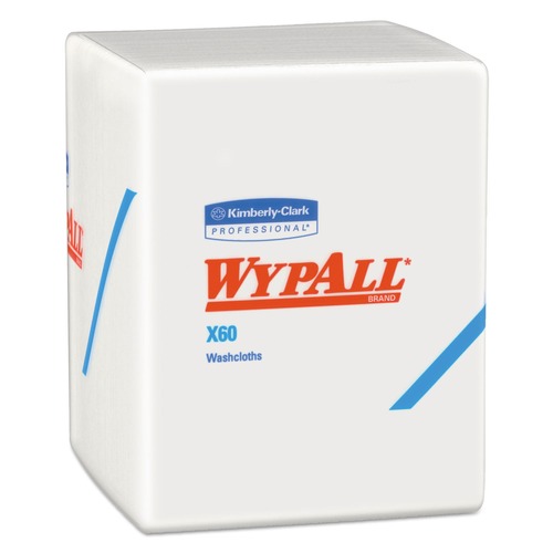  | WypAll KCC 41083 General Clean X60 1/4 Fold 12.5 in. x 10 in. Cloths - White (70/Pack, 8 Packs/Carton) image number 0