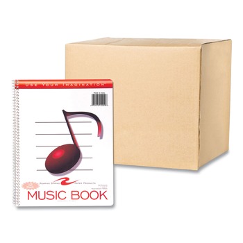 Roaring Spring 11 in. x 8.5 in. Sheets 12 Staves Music Transcription Format Music Notebook - White Cover (24/Carton)