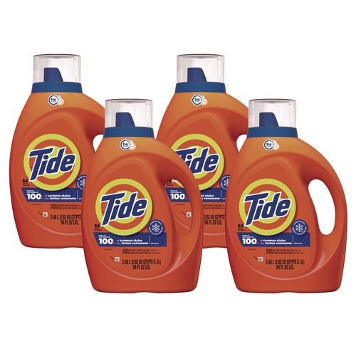 Cleaning & Janitorial Supplies | Tide 40217 92 oz. HE Laundry Liquid Detergent - Original Scent (4/Carton) image number 0