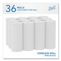 Toilet Paper | Scott 4007 Essential Coreless SRB Septic Safe 2-Ply Bathroom Tissue - White (36 Rolls/Carton, 1000 Sheets/Roll) image number 1