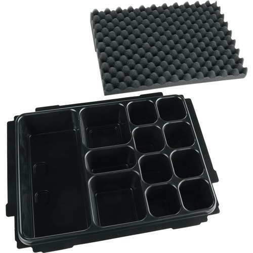 Storage Systems | Makita P-83674 MAKPAC 12 Compartments Interlocking Case Universal Insert Tray with Foam Lid image number 0