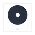 Cleaning & Janitorial Accessories | Boardwalk BWK4016BLA 16 in. Diameter Stripping Floor Pads - Black (5/Carton) image number 4