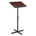 Office Presentation Supplies | Safco 8921MH 21 x 21 x 29.5 to 46 Adjustable Speaker Stand - Mahogany/Black image number 2