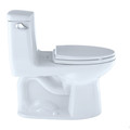 Toilets | TOTO MS854114EL#01 Eco UltraMax One-Piece Elongated 1.28 GPF Toilet (Cotton White) image number 4