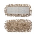  | Boardwalk BWK1318 18 in. x 5 in. Industrial Hygrade Cotton Dust Mop Head - White image number 1