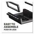 Office Furniture Accessories | Fellowes Mfg Co. 100098502 13.94 in. x 11.97 in. x 3.25 in. to 6 in. Supports 33 lbs. Breyta Monitor Stand - Black image number 7